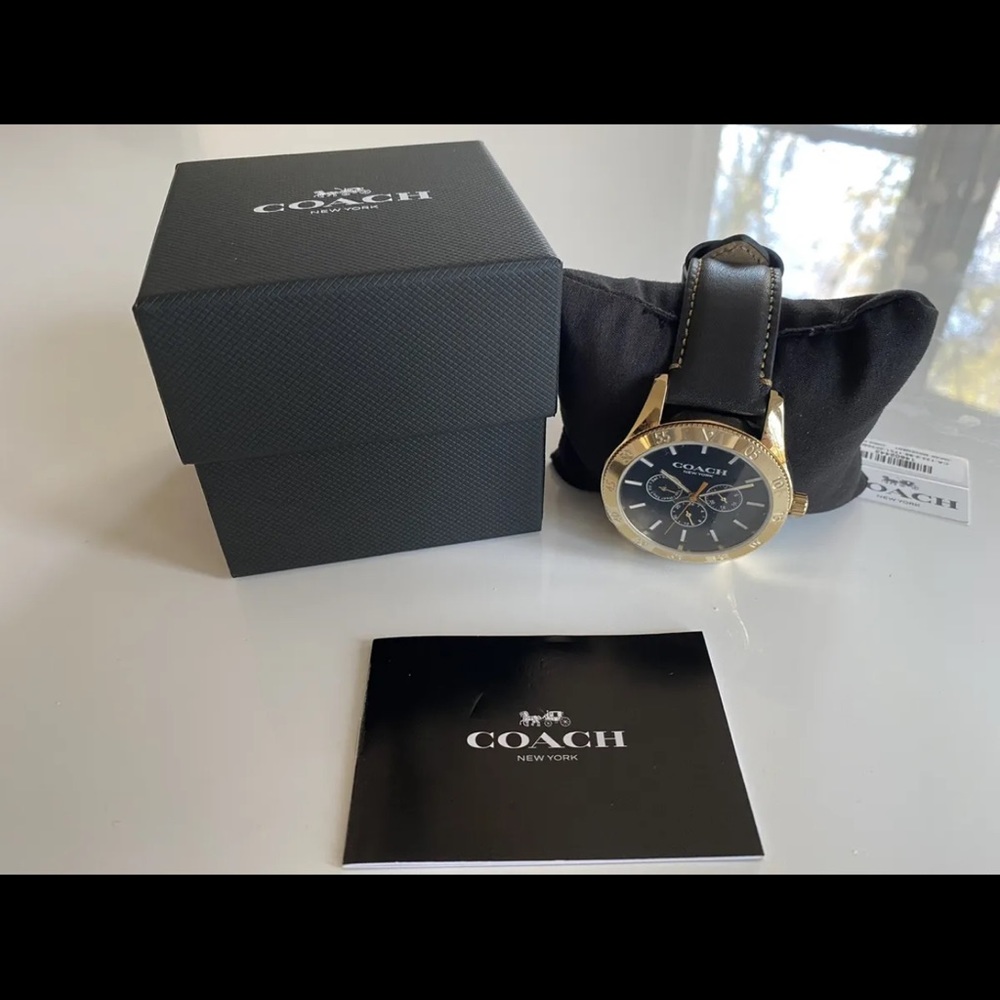 NWT COACH Men's Casey Watch 42 W1624 Black